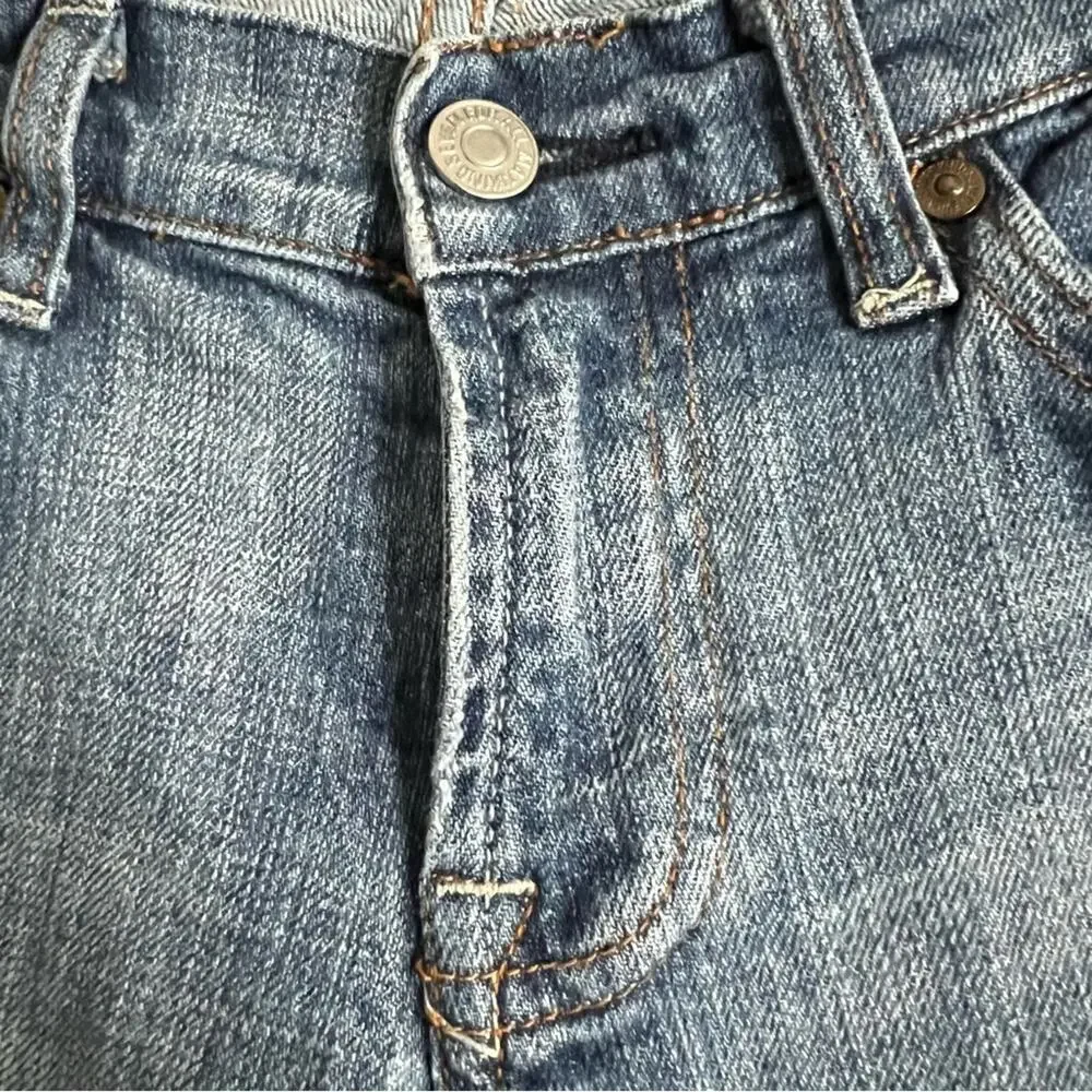 7 For All Mankind Girls Medium Wash Gem Pocket Bootcut Jeans- Size 26